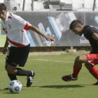 Redondo, a la izquierda, en un partido con el Sevilla Atlético.