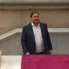 El 'vicepresident' del Govern, Oriol Junqueras, en el Parlament.