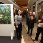 La exposición sobre temática relacionada con la Ruta Jacobea está en los pasillos del Rosal.