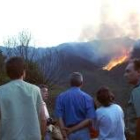 Imagen del incendio de Oencia en el que murieron dos personas