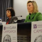 Teresa Gutiérrez, la presidenta de Clara Campoamor, y Valcarce, en una imagen de archivo.