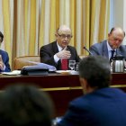 Cristóbal Montoro durante su comparecencia en la Comisión de Hacienda del Congreso. J. P. GANDUL