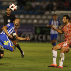 La victoria frente al Guijuelo supuso la conquista del liderato por parte de la Deportiva Ponferradina. L. DE LA MATA