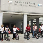La candidata de IU realizó una marcha cicloturista.