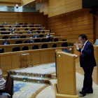 El senador socialista, Miguel Ángel Heredia durante su intervención durante el debate del proyecto de ley de los nuevos impuestos digital y financiero. ZIPI