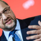 Schulz ofrece una rueda de prensa en Berlín, el 15 de diciembre.