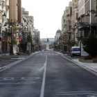 Calles vacías por el centro de León durante los primeros meses de pandemia. MARCIANO PÉREZ