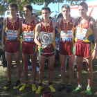 Sergio Alegre (d) con la medalla de plata lograda en Cáceres.