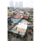 Un barrio de chabolas en Makati, en Filipinas.