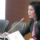 La secretaria general del Tesoro, Rosa María Sánchez-Yebra presnetando los planes del organismo público.