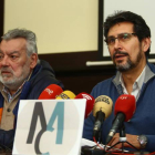 El representante de Municipalistas por el Cambio, Plácido Martínez, durante la presentación en rueda de prensa los 20 objetivos más urgentes para Ponferrada