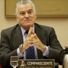 Luis Bárcenas, en su comparecencia ante la comisión que investiga la caja b del PP en el Congreso.