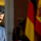 El presidente del Gobierno, Pedro Sánchez, en el Palacio de la Moncloa. MARISCAL