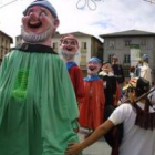 La imagen de archivo recoge un momento de la procesión de los gigantes en Villafranca.