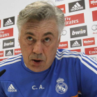 El entrenador del Real Madrid, Carlo Ancelotti, se mostró muy molesto con Joseph Blatter.