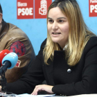Gloria Acevedo, ayer con Gerardo Álvarez Courel.