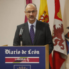 Luis Fuentes, en el Club de Prensa del Diario de León. RAMIRO