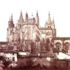 Una histórica imagen de la Catedral de León, tomada en el año 1854 por el fotógrafo C. Cliford