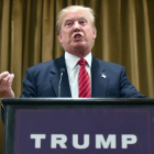 El candidato republicano y magnate inmobiliario Donald Trump, el pasado 10 de julio, durante una rueda de prensa.