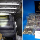 La furgoneta y la droga incautada por al Policía Nacional en Fuengirola.