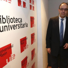 El candidato a rector de la Universidad de León José Luis Chamosa