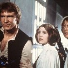 Harrison Ford, Carrie Fisher y Mark Hamill, los míticos protagonistas de 'Star Wars'.