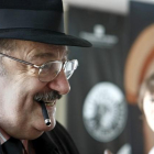 Umberto Eco durante la presentación de su libro 'El cementerio de Praga' en Madrid en diciembre de 2010.