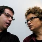 Pau Casanovas, ayer, junto a la consellera catalana Marina Geli