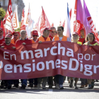 Protesta de pensionistas en Zamora, el pasado octubre.