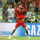 Cristiano Ronaldo celebra uno de sus goles en el Portugal-España del Mundial de Rusia 2018