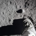 Primera pisada del hombre en la superficie de la Luna. DL