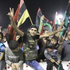 Las celebraciones en Tripoli duraron horas.
