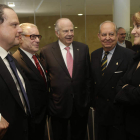 Amilivia, Fernández-Costales, Amoedo, Estella e Isabel Alonso, ayer, en Zamora.