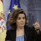 La vicepresidenta Soraya Sáenz de Santamaría, después del Consejo de Ministros.