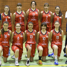 Formación del equipo cadete del Baloncesto Femenino León.