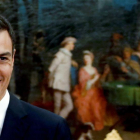 Pedro Sánchez, en el palacio de la Zarzuela, este jueves.
