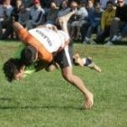 Oblanca, en un momento del corro celebrado en Prioro el pasado agosto