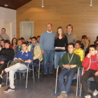 Un momento de la visita de los estudiantes a La Pola.