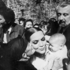 Sara Montiel y su marido Pepe Tous en una visita a León.