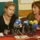 La presidenta de la Asociación, Leyre Pajín, con la directora, J. Bengoa