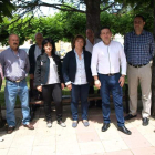 Santos con candidatos de la UPL de la comarca.