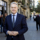 El embajador británico en España, Simon Manley, durante su visita a Barcelona.