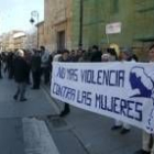 Una manifestación contra la violencia doméstica en León en una imagen de archivo