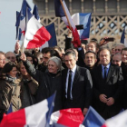 Manifestación de apoyo a Fillon en París.