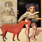 Dos de las eclécticas y sugerentes obras que Valcárcel Ortés expone estos días en la galería Sardón.
