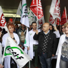 Protestas de los profesionales del Hospital de León, en una imagen de archivo.