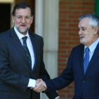 José Antonio Griñán, el pasado día 30 de diciembre, junto a Mariano Rajoy.
