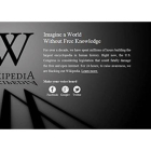 Mensaje que aparece en la versión en inglés de la web Wikipedia, este miércoles.