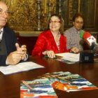 Jacinto Gutiérrez, Evelia Fernández, Marcelino Cuevas y el restaudor José Luis González Santos.