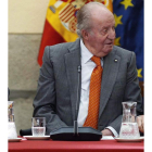 Juan Carlos I antes de salir de España al ‘exilio’ de Dubai. PACO CAMPOS